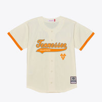Mitchell & Ness Cream Tennessee Volunteers Mesh Button-Up Batting Practice Baseball Jersey