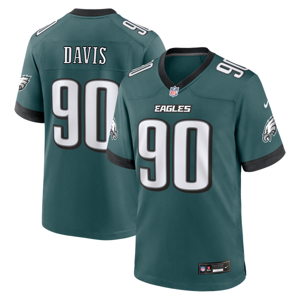Philadelphia Eagles Jordan Davis Nike Midnight Green Team Game Jersey