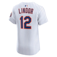 New York Mets Francisco Lindor Nike White Home Elite Player Jersey