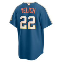 Milwaukee Brewers Christian Yelich Nike Mineral Blue 2026 City Connect Stadium Jersey