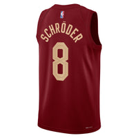 Cleveland Cavaliers Nike Icon Edition Swingman Jersey - Wine - Dennis Schröder