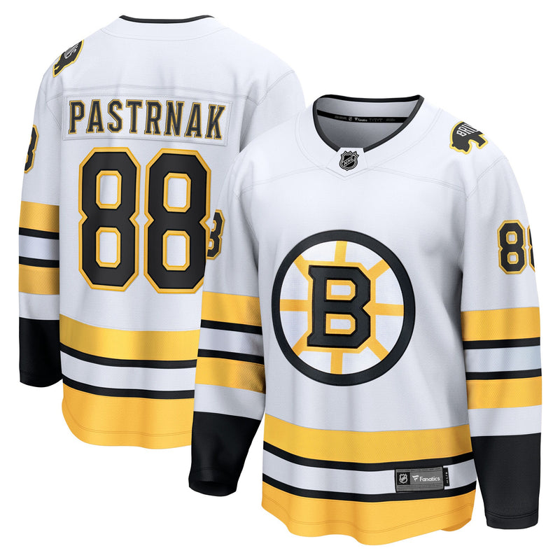 Boston Bruins David Pastrnak Fanatics White Away Breakaway Player Jersey