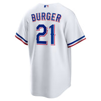 Texas Rangers Jake Burger Nike White Home Replica Jersey