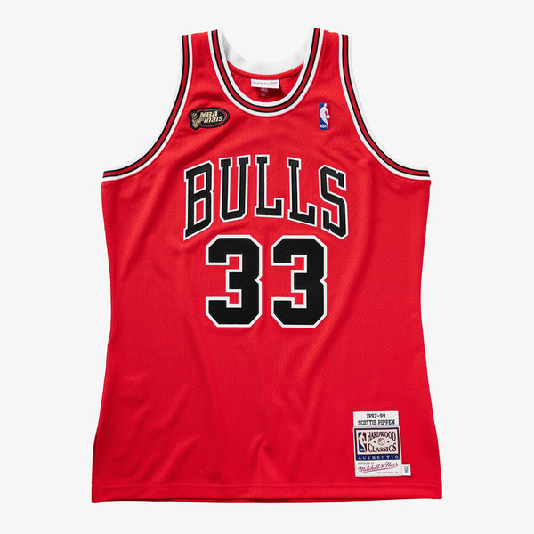 Chicago Bulls Mitchell & Ness Authentic Jersey Road Finals Scottie Pippen 1997