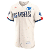 Los Angeles Dodgers Freddie Freeman Nike Cream City Connect Authentic Sponsor Patch Jersey