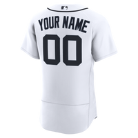 Detroit Tigers Nike White Home Authentic Custom Jersey