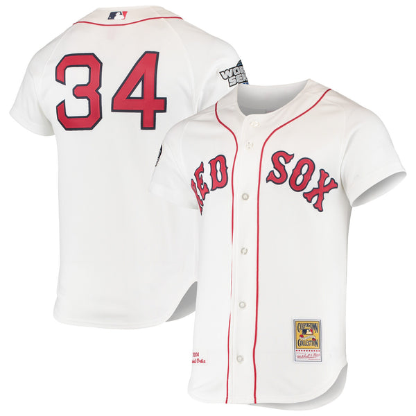 Boston Red Sox David Ortiz Mitchell & Ness White 2004 Cooperstown Collection Home Authentic Jersey