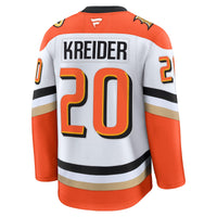 Anaheim Ducks Chris Kreider Fanatics White Away Premium Jersey