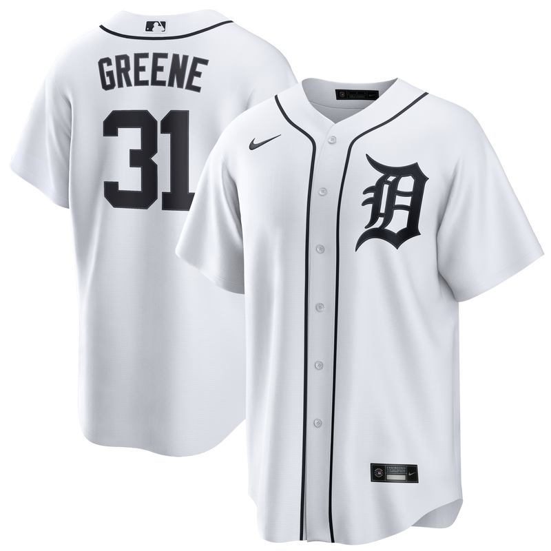 Detroit Tigers Riley Greene Nike White Home Replica Jersey