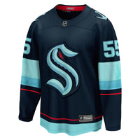 Seattle Kraken Ryan Lindgren Fanatics Deep Sea Blue Home Breakaway Jersey
