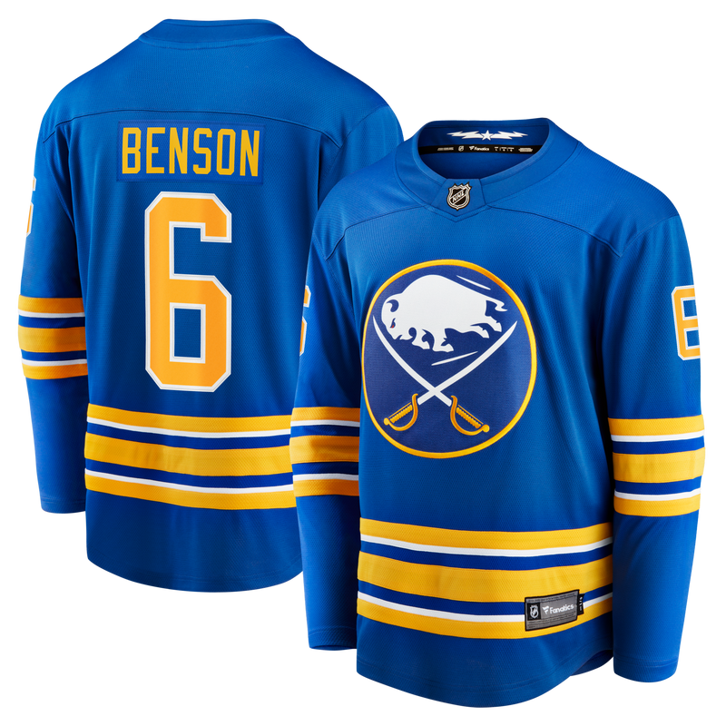 Buffalo Sabres Zach Benson Fanatics Royal Home Breakaway Jersey