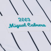 Florida Marlins Miguel Cabrera Mitchell & Ness White 2003 Cooperstown Collection Authentic Jersey