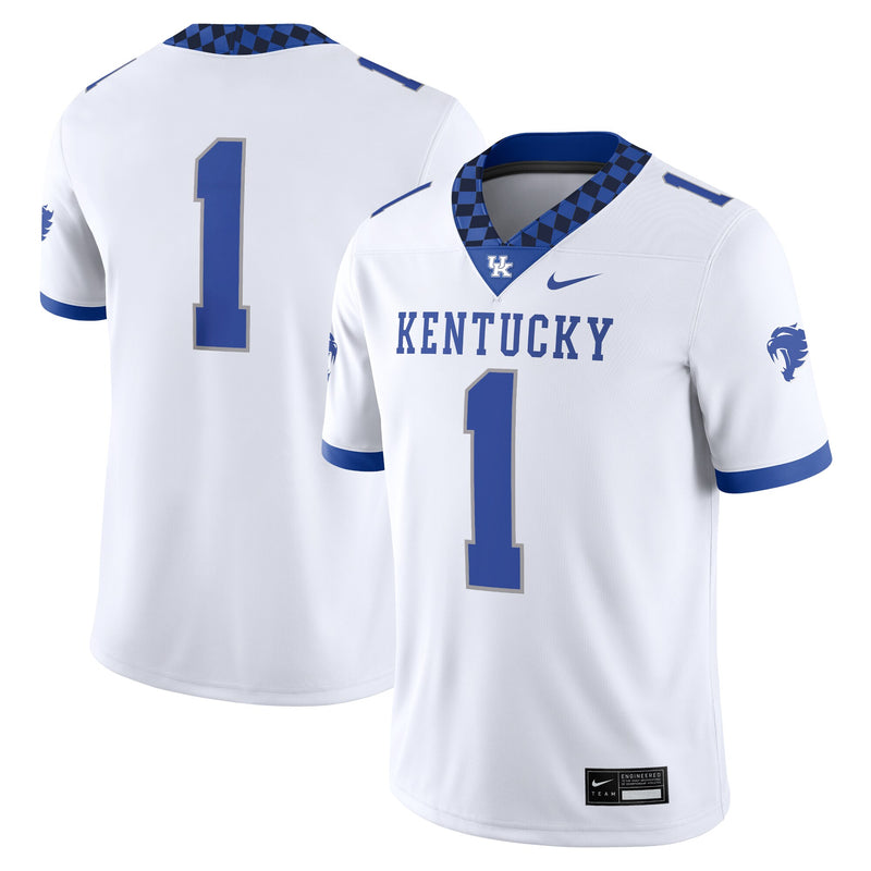 Nike #1 White Kentucky Wildcats Game Jersey