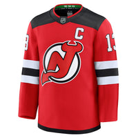 New Jersey Devils Nico Hischier Fanatics Red Home Premium Jersey