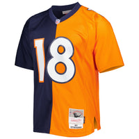 Denver Broncos Peyton Manning Mitchell & Ness Navy/Orange 2015 Split Legacy Replica Jersey