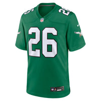 Philadelphia Eagles Saquon Barkley Nike Kelly Green Alternate Game Jersey