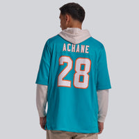 Miami Dolphins Devon Achane Nike Aqua Player Game Jersey