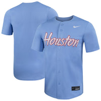 Nike Light Blue Houston Cougars Limited Baseball Jersey