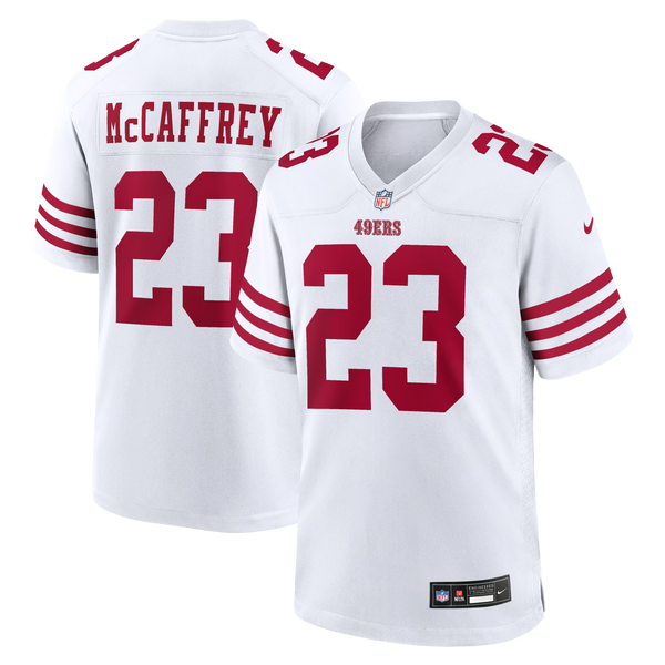 San Francisco 49ers Christian McCaffrey Nike White Game Player Jersey