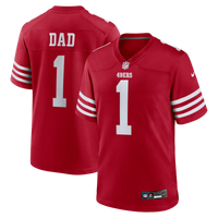 San Francisco 49ers Number 1 Dad Nike Scarlet Game Jersey
