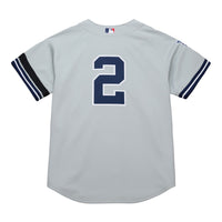 New York Yankees Derek Jeter Mitchell & Ness Gray Cooperstown Collection 2000 World Series Authentic Jersey