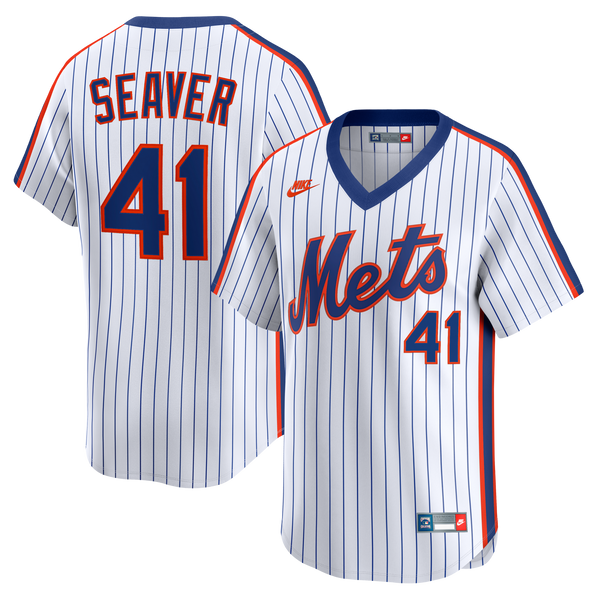 New York Mets Tom Seaver Nike White Cooperstown Collection Limited Jersey