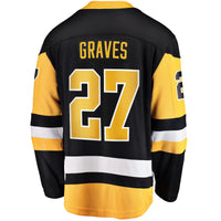 Pittsburgh Penguins Ryan Graves Fanatics Black Home Breakaway Jersey