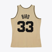 Boston Celtics Mitchell & Ness Larry Bird 1985 Swingman Jersey - Khaki