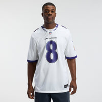 Baltimore Ravens Lamar Jackson Nike White Game Jersey
