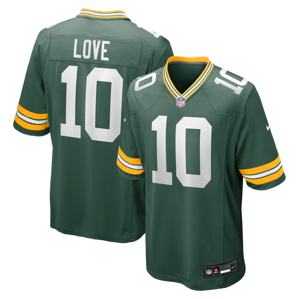 Green Bay Packers Jordan Love Nike Green Player Game Jersey