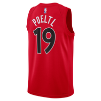 Toronto Raptors Nike Icon Edition Swingman Jersey - Red - Jakob Poeltl