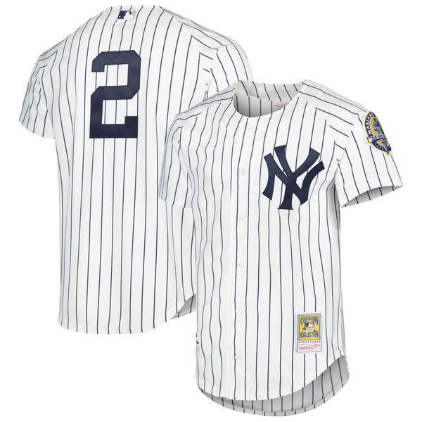 New York Yankees Derek Jeter Mitchell & Ness White Cooperstown Collection Authentic Jersey