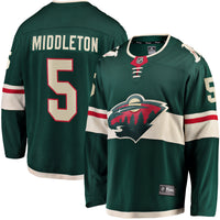 Minnesota Wild Jake Middleton Fanatics Green Home Breakaway Player Jersey