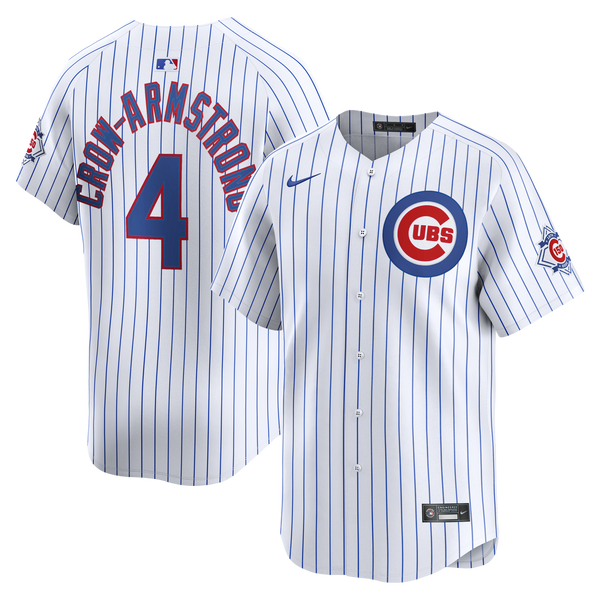 Chicago Cubs Pete Crow-Armstrong Nike White 150th Anniversary Limited Jersey