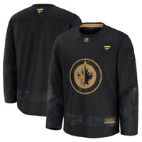 Winnipeg Jets Fanatics Black 2024 Military Appreciation Practice Jersey