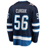 Winnipeg Jets Kale Clague Fanatics Navy Home Breakaway Jersey