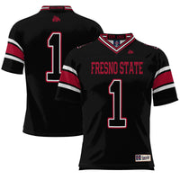 GameDay Greats #1 Black Fresno State Bulldogs Endzone Football Jersey