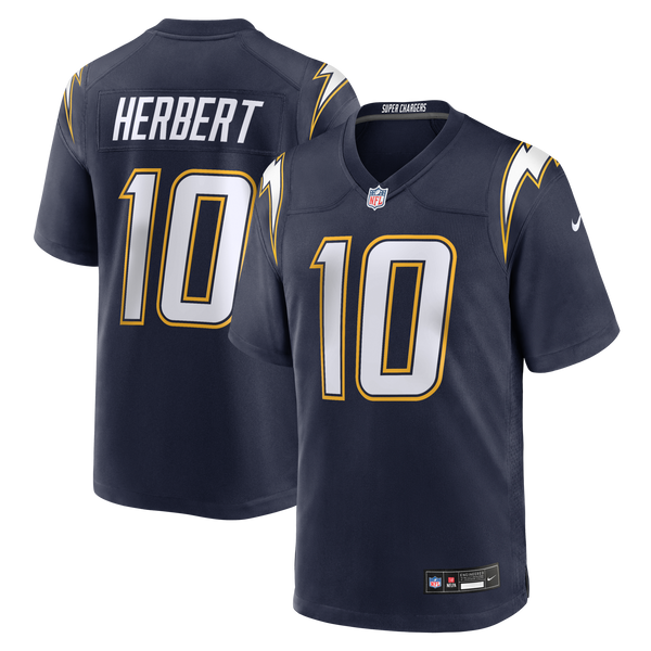 Los Angeles Chargers Justin Herbert Nike Navy Alternate Super Chargers Game Player Jersey