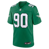 Philadelphia Eagles Jordan Davis Nike Kelly Green Alternate Game Jersey