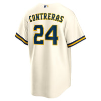 Milwaukee Brewers William Contreras Nike Cream Home Replica Jersey