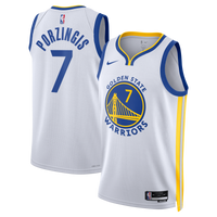 Golden State Warriors Nike Association Edition Swingman Jersey - White - Kristaps Porzi??is