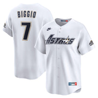 Houston Astros Craig Biggio Nike White Throwback Cooperstown Collection Limited Jersey