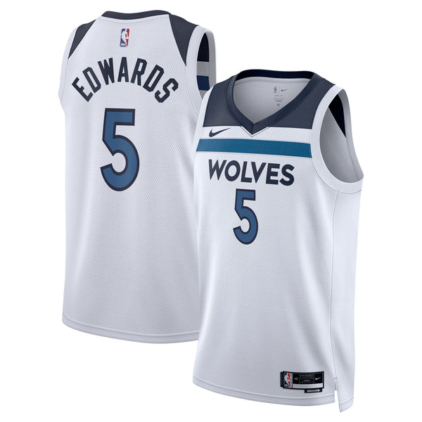 Minnesota Timberwolves Nike Association Edition Swingman Jersey - White - Anthony Edwards