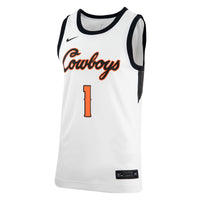 Nike White Oklahoma State Cowboys Retro Replica Basketball Jersey