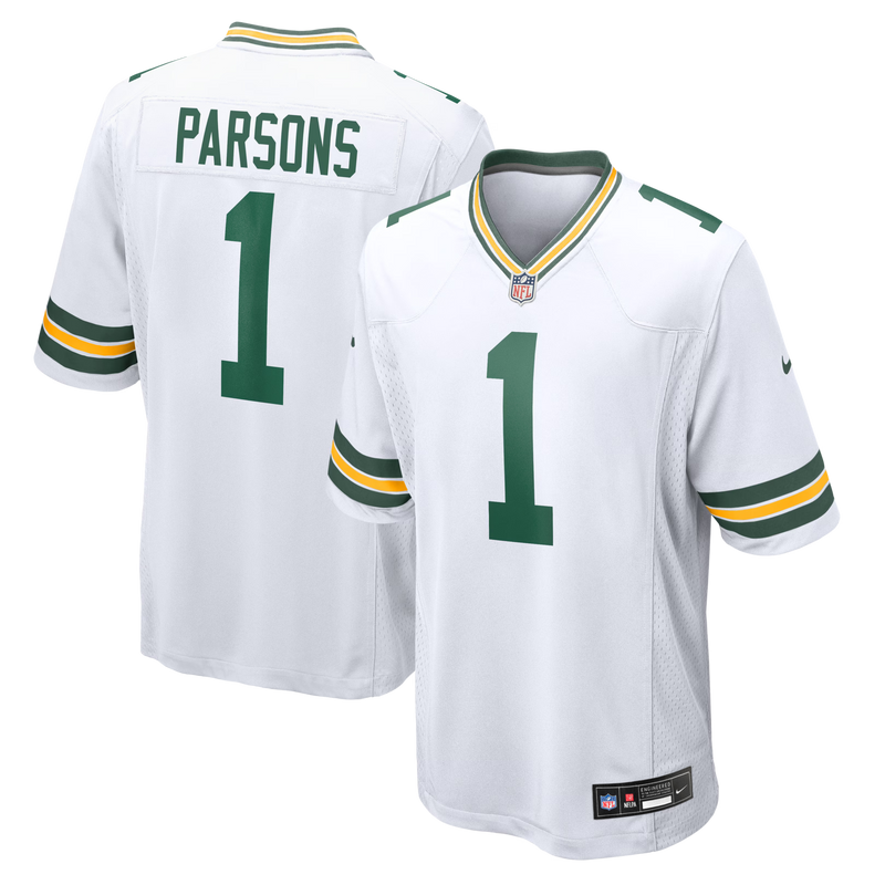Green Bay Packers Micah Parsons Nike White Game Player Jersey