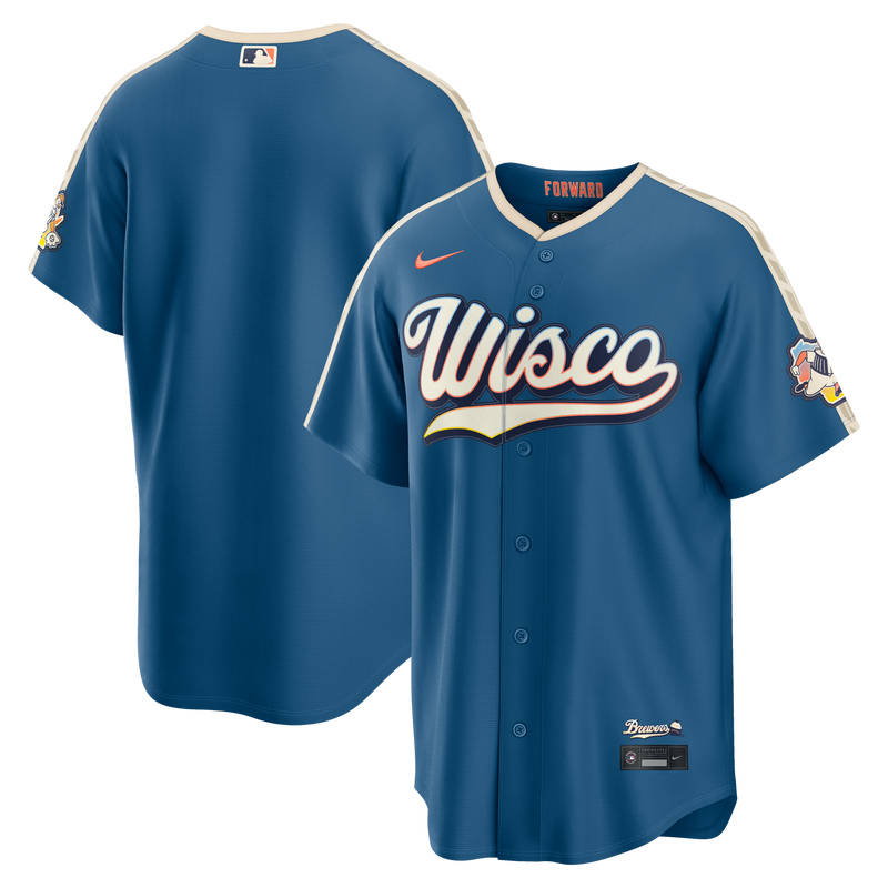 Milwaukee Brewers Nike Mineral Blue 2026 City Connect Stadium Jersey