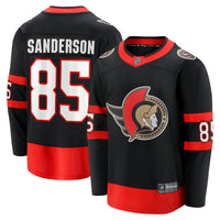 Ottawa Senators Jake Sanderson Fanatics Black Home Breakaway Jersey