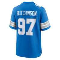 Detroit Lions Aidan Hutchinson Nike Blue Game Jersey