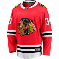 Chicago Blackhawks Spencer Knight Fanatics Red Home Breakaway Jersey