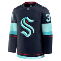 Seattle Kraken Philipp Grubauer Fanatics Deep Sea Blue Home Premium Jersey